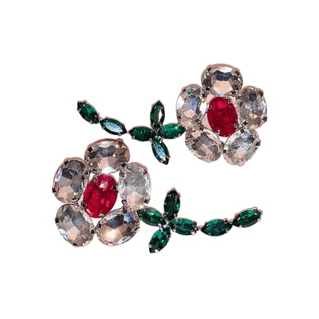 Crystal Flower Pierce/2color