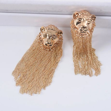 Lion Metal Fringe Pierce/2color