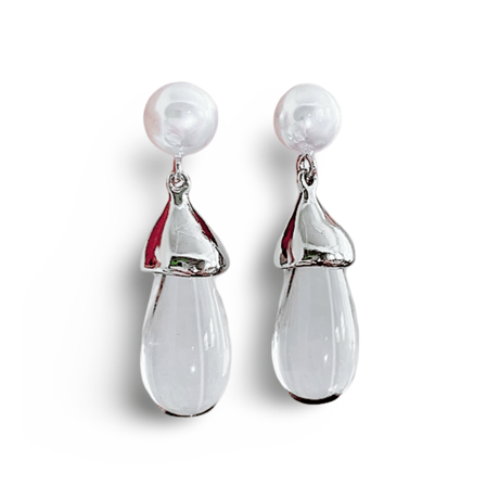 Pearl & Round Drops Pierce/2color