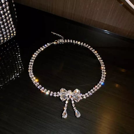 Crystal Ribbon Necklace