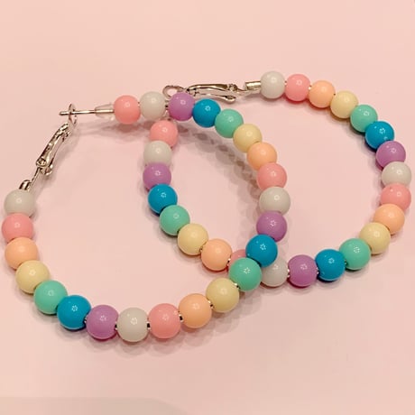 Pastel Rainbow Hoop Pierce