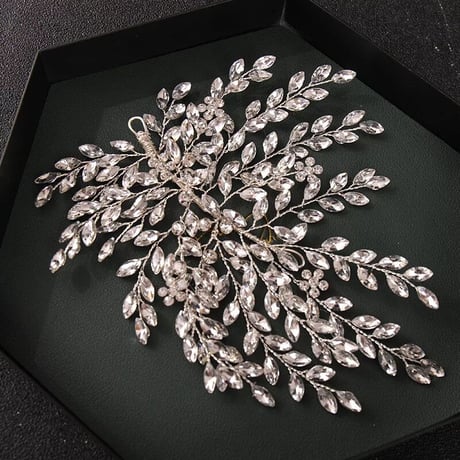 Big Crystal Leaf Head Jewelry/2color