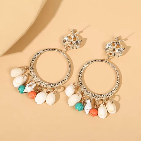 Shell Jingling Metal Hoop Pierce