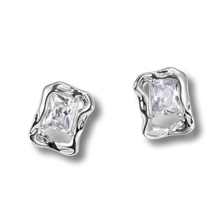 Metal Square Crystal Pierce/2color