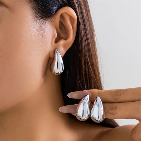 Metal Teardrop Pierce/2color