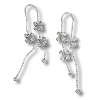Flower Crystal Long Pierce