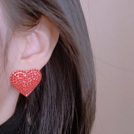 Heart Pave Pierce/2color
