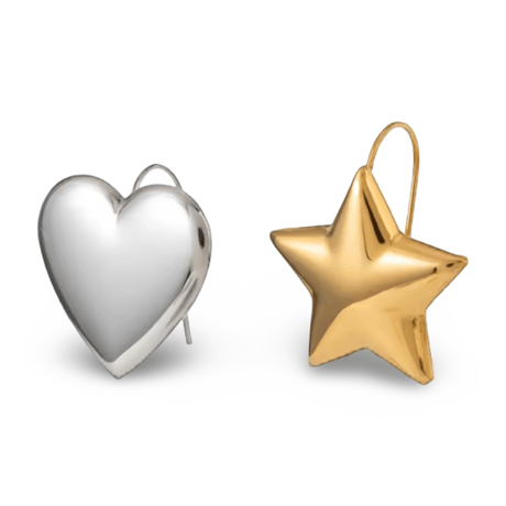 Asymmetry Heart&Star Pierce
