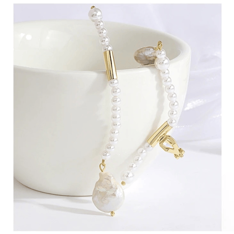 Asymmetry Baroque Pearl Pierce&Clip