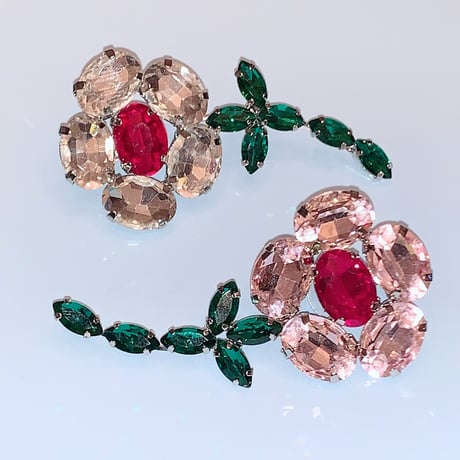 Crystal Flower Pierce/2color