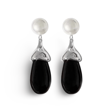 Pearl & Round Drops Pierce/2color