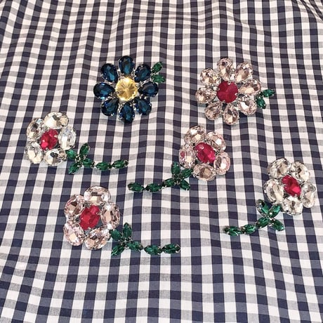 Crystal Flower Pierce/2color