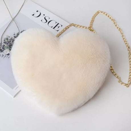 Heart Ecofur Pochette  Bag/6color