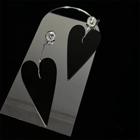 Big Crystal Heart Drop Pierce