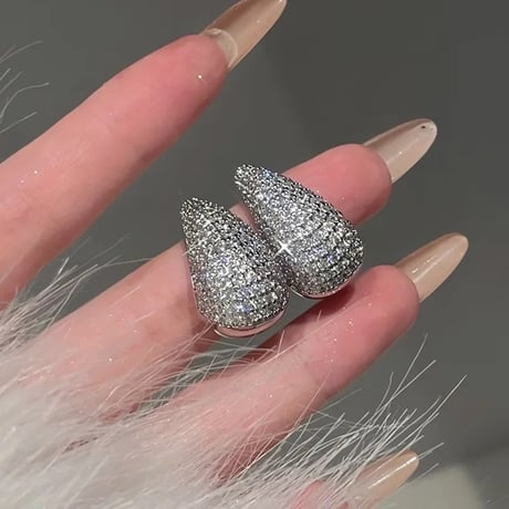 Pave Teardrop Pierce/2color
