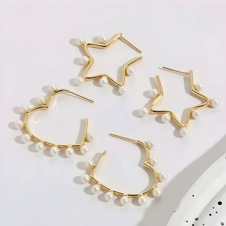 Heart Surround Pearl Pierce