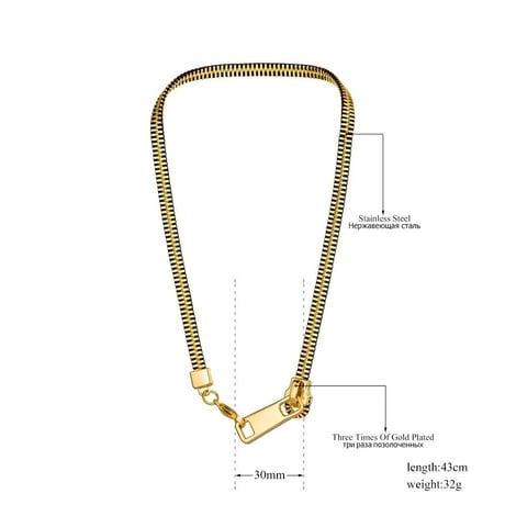 Zipper Necklace/2color