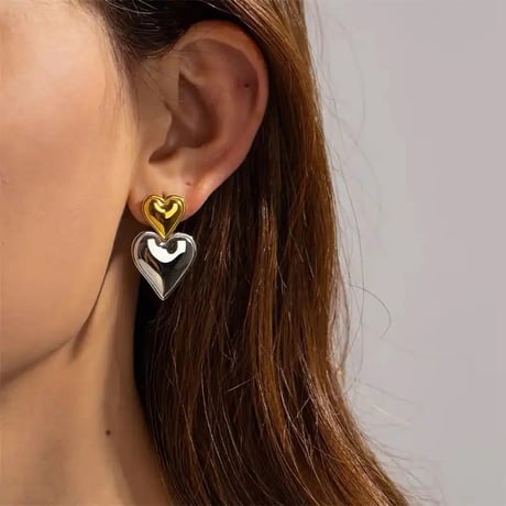 Double Heart Metal Pierce