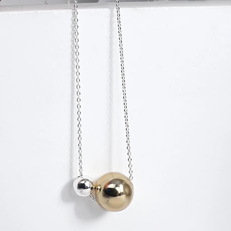 Twin Metal Ball Necklace