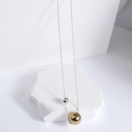 Twin Metal Ball Necklace