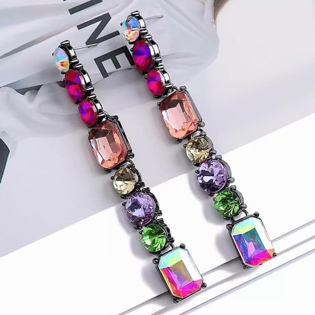 Aurora Crystal Long Pierce