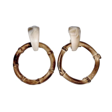 Bamboo Hoop Pierce/2color