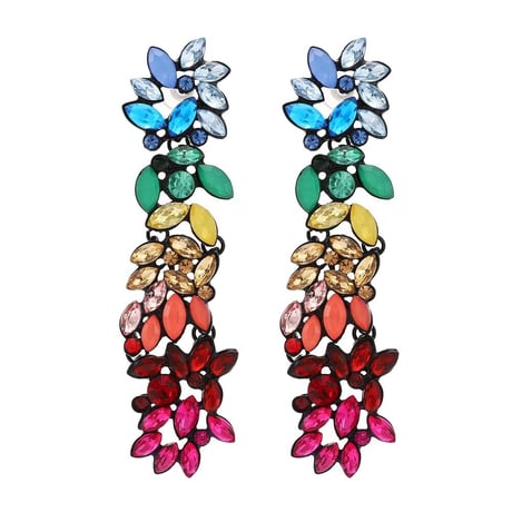Rainbow Flower Long Pierce