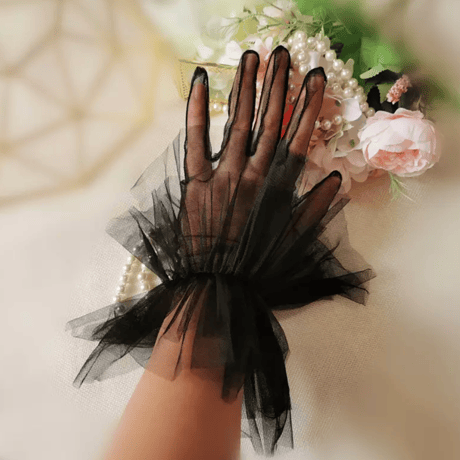Sheer Tulle Short Glove/3color