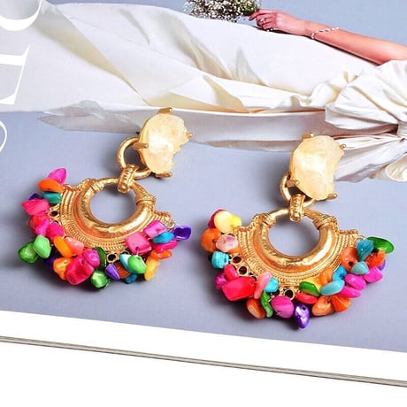 Colorful Shell&Stone Pierce