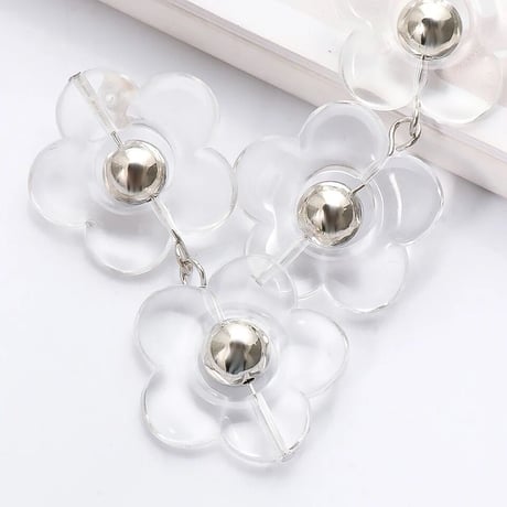 Double Flower Clear Pierce