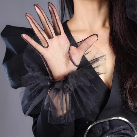 Sheer Tulle Short Glove/3color
