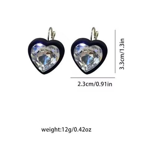 Cubic Crystal Heart Pierce/2color