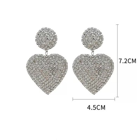 Heart Pave Drop Pierce