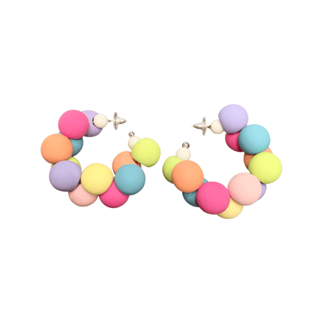 Colorful Ball Hoop Pierce