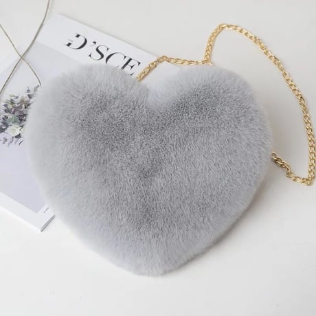 Heart Ecofur Pochette  Bag/6color