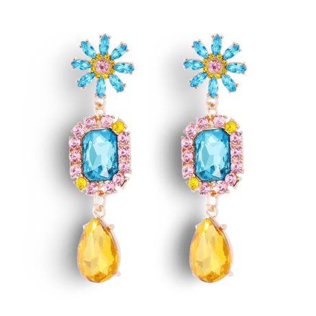 Flower Crystal Bijou Pierce/2color