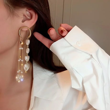 Pearl Heart Asymmetry Pierce