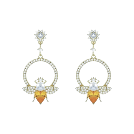 Bee Crystal Drop Pierce