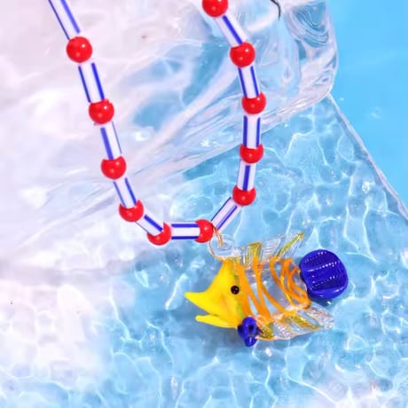 Glass Pop Fish Necklace/8color