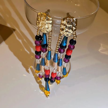 Colorful Beads Long Pierce