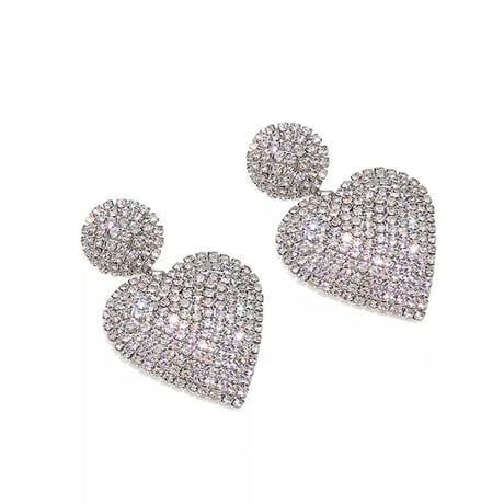 Heart Pave Drop Pierce