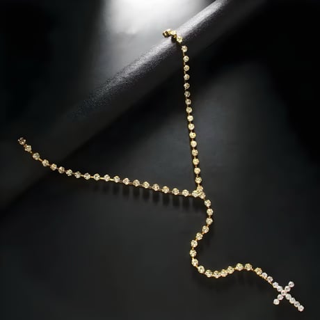 Rosary Crystal Necklace/2color