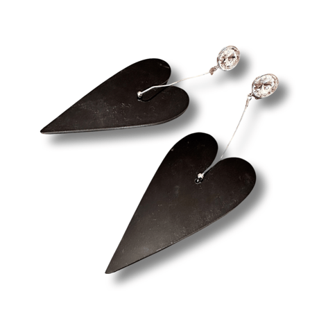 Big Crystal Heart Drop Pierce