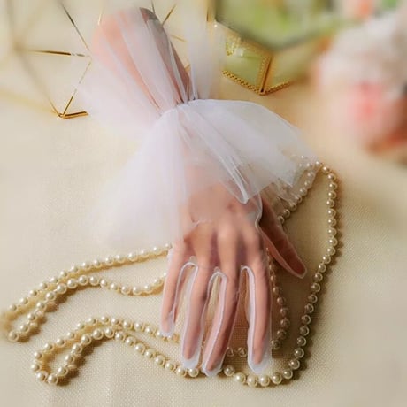 Sheer Tulle Short Glove/3color