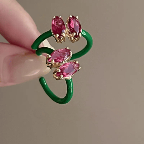 Double Crystal Hoop Pierce