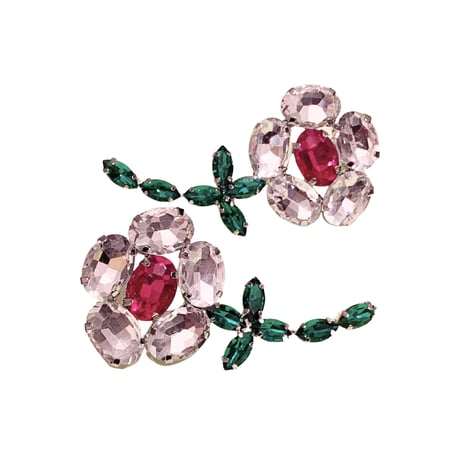 Crystal Flower Pierce/2color