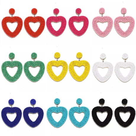 Heart Beads Pierce/9color