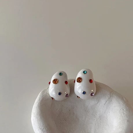 Ovall Shape Colorful Pierce