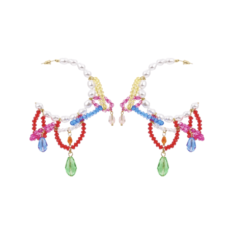 Beads&Pearl Hoop Pierce