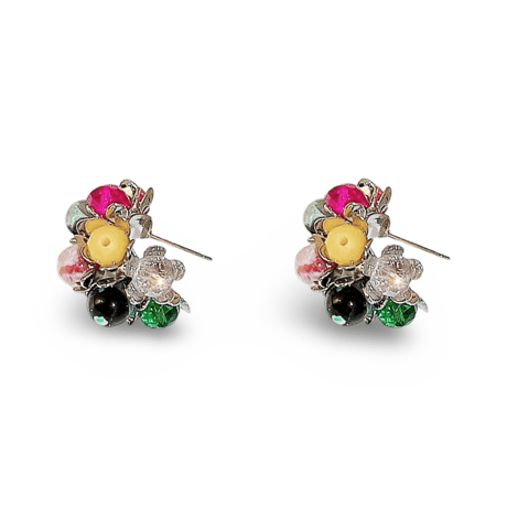 Beads Flower Small Hoop Pierce